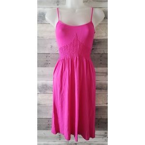 Stretchy Nylon Dress Hot Pink